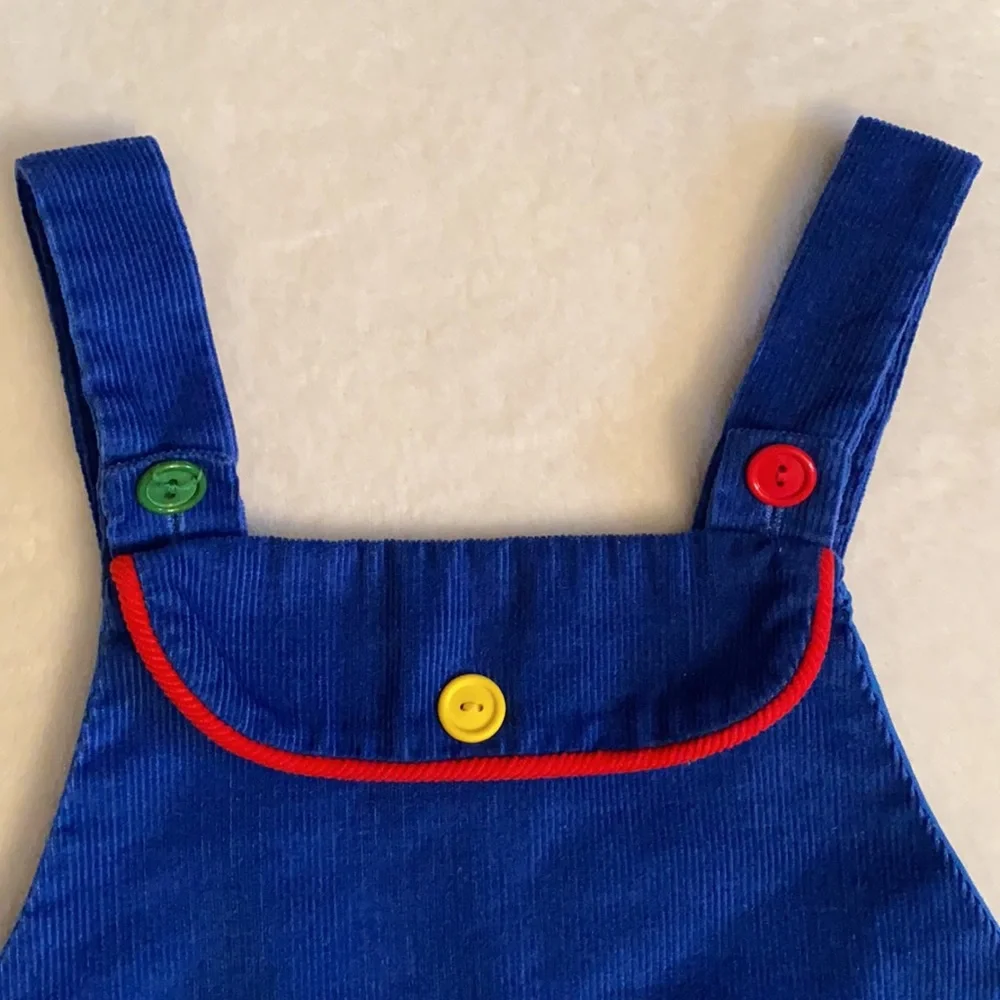 {VTG} Fischel by Johnston | Corduroy Jon Jon Shortall Romper (Size 6 Fits 3T 4T) - Picture 4 of 16